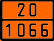 Табличка оранжевого цвета по ДОПОГ 20/1066 