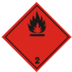 Информационное табло по ДОПОГ Опасность класса 2 Легковоспламеняющиеся газы