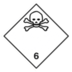 Информационное табло по ДОПОГ Опасность класса 6.1 Токсичные вещества